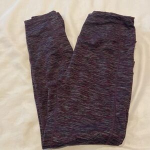 Soul + Sky Women’s High Waisted Maroon Striped Joggers, Small